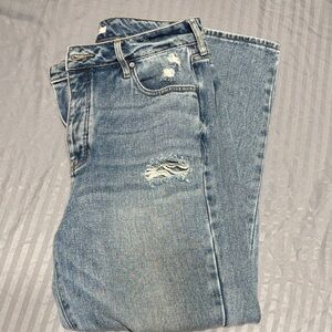 Distressed Blue Jeans